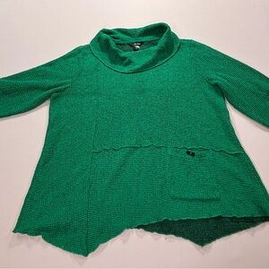 Ali Miles Green Cowl Neck Tunic. Size XL. Great condition.